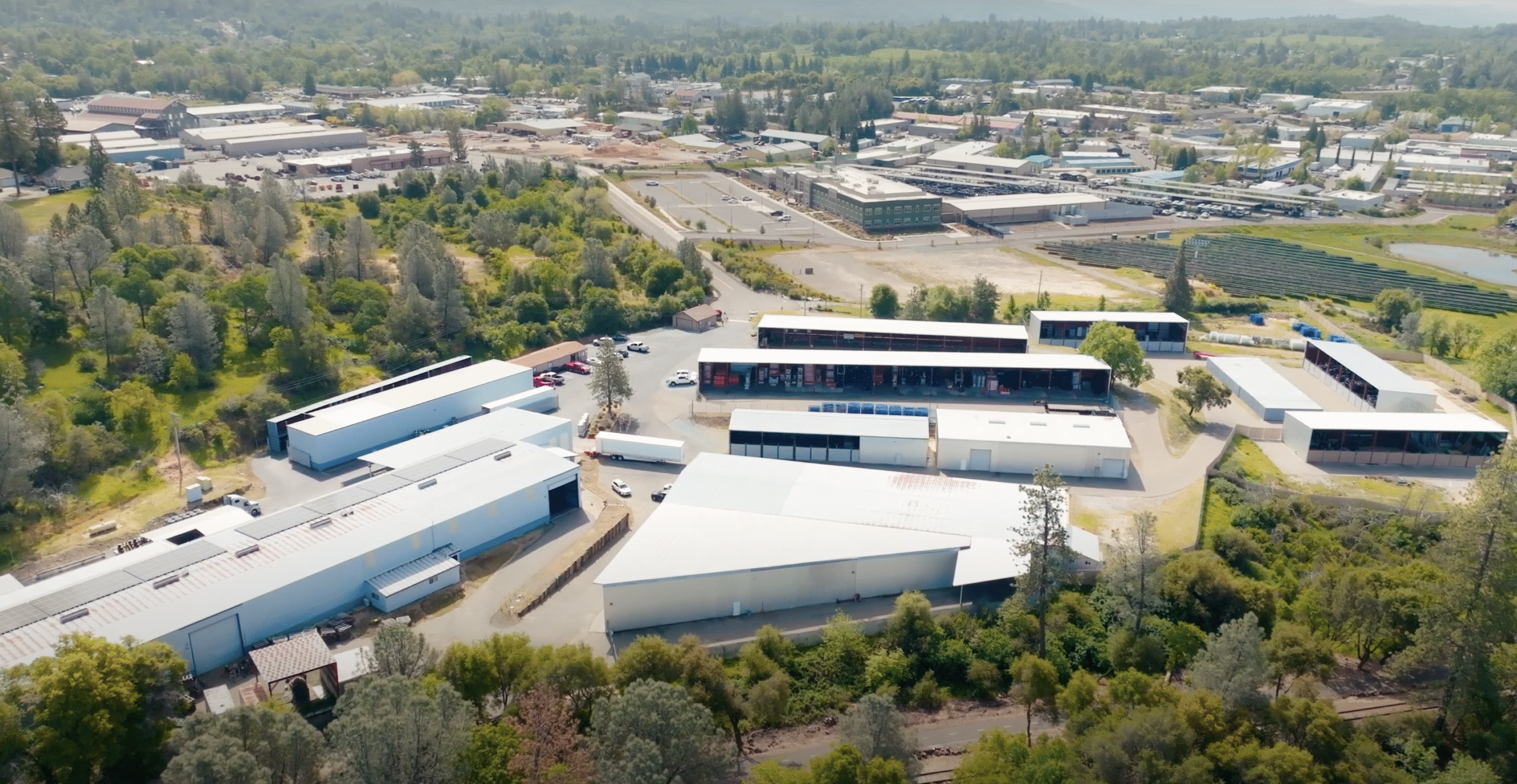 An aerial view of the WSD Wheel Systems Facility